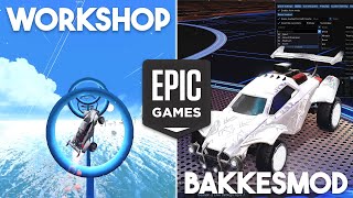 HOW TO PLAY Workshop Maps amp DOWNLOAD Bakkes Mod on Rocket League EPIC GAMES [upl. by Eno559]