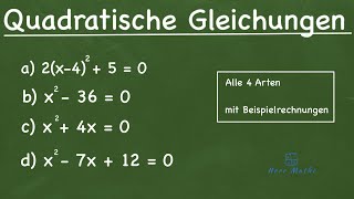 Quadratische Gleichungen lösen mit Beispielen [upl. by Ymled]