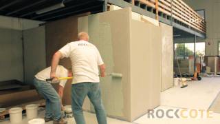 Rendering Cement Sheet and Blueboard Walls with Rockcote [upl. by Ettevy]