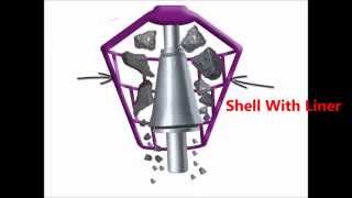 How does Gyratory Crusher Works  Mineral Processing  Gyratory Crusher Animation Working Principle [upl. by Petersen282]