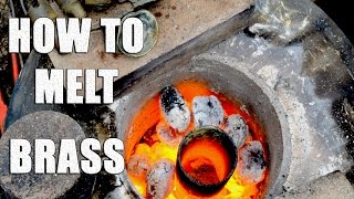 Melting Brass with Home Made Metal Foundry [upl. by Ianteen]