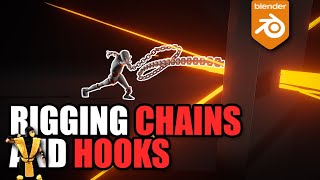 Rigging chains and Scoprions hook in Blender [upl. by Alehs412]