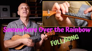 EASY  Somewhere Over the Rainbow  Ukulele Tutorial [upl. by Ahtilat]