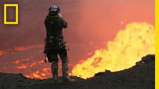 Drones Sacrificed for Spectacular Volcano Video  National Geographic [upl. by Neomah215]