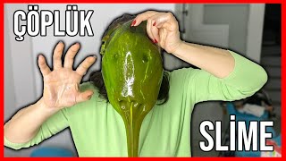 ÇÖPLÜK SLİME ÇÖPE ATILACAK SLIME İLE KORKUNÇ MASKE DobişkoTV [upl. by Enovaj713]