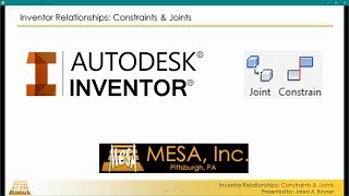 Inventor Relationships Constraints vs Joints [upl. by Leighland787]